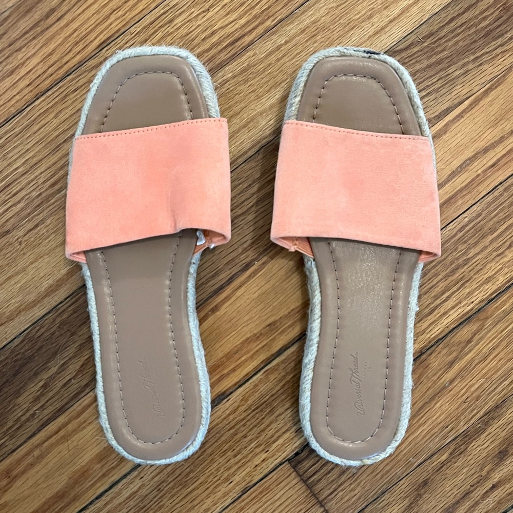 Target orange and tan woven sandals
